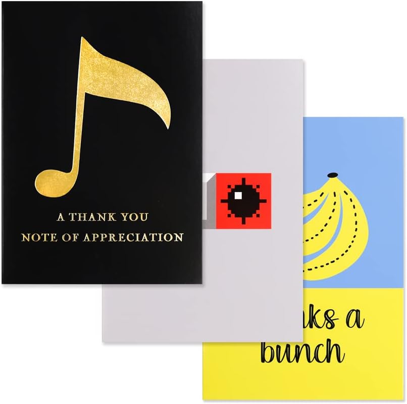【24 Pack】Funny Thank You Cards – Big Size 4 x 6 Inch – Appreciation Cards and Pun Cards Printed on Premium Thick 250 GSM Paper – Unique Eye Catching Designs in Funny Themes – Funny Greeting Cards - Image 3