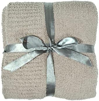 Knit Throw Blanket Super Soft Warm Blanket for Couch Lightweight Fluffy Blanket for Bed Sofa 50x60 Inches Navy Blue