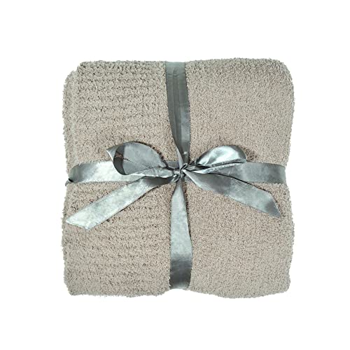 Jooja Knit Throw Blanket Super Soft Warm Blanket For Couch Lightweight Fluffy Blanket For Bed Sofa 60X80 Inches Taupe #TOP5