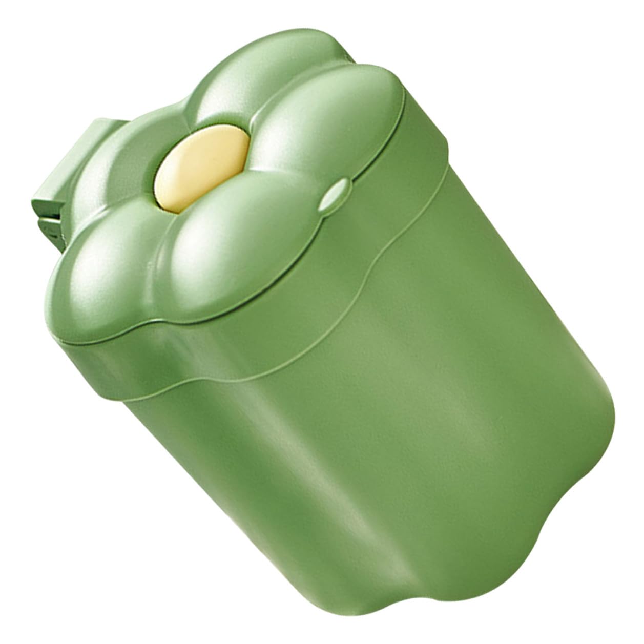 SAFIGLE Creative Flower Shaped Desktop Trash Bin with Lid Small Rubbish Can for Home Office Bedroom Cute Mini