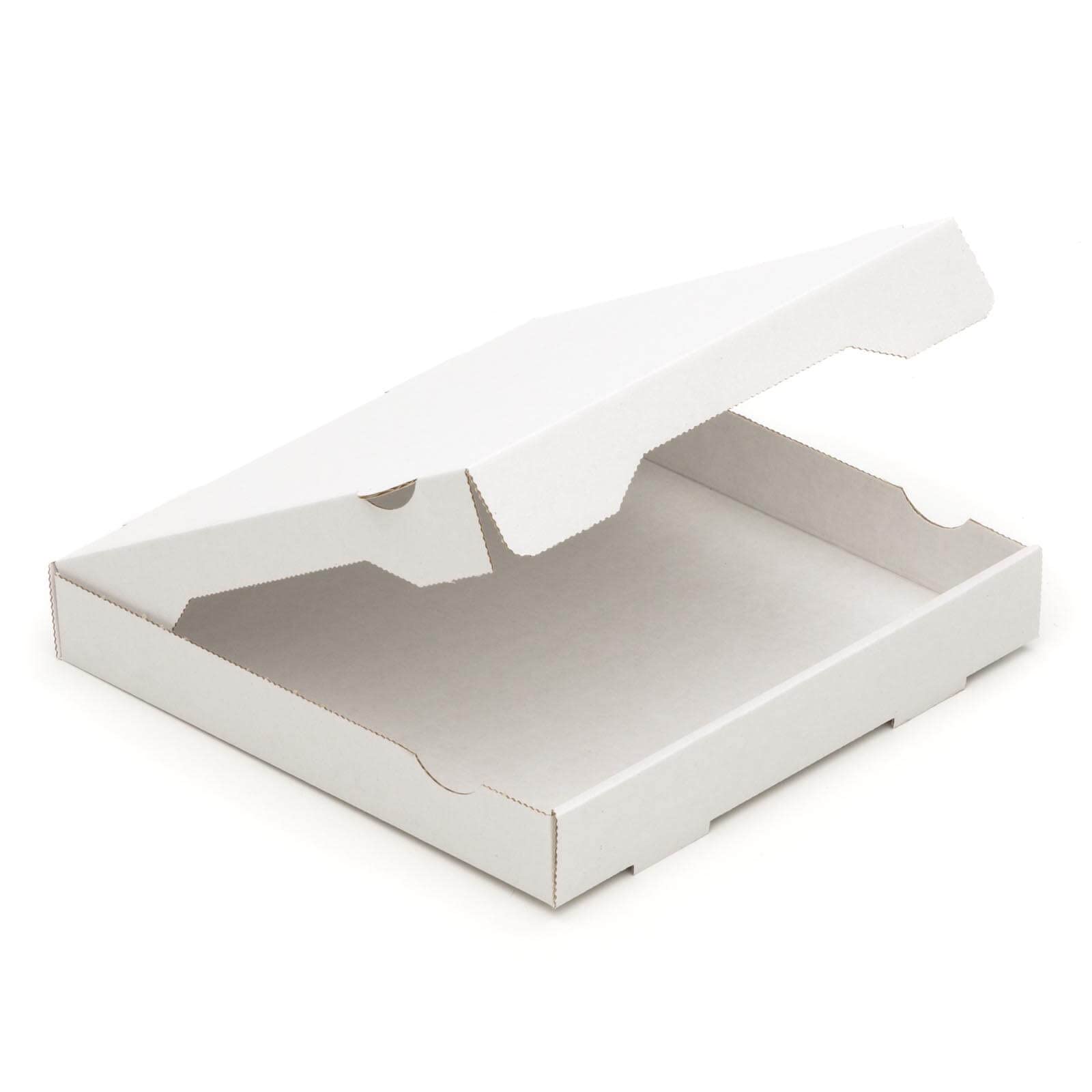 Boîtes à pizza KK Verpackungen | 100 pièces, 26x26x4 cm, boîtes à pizza Francia en blanc vierge | Boîtes à pizza de haute qualité sans motif