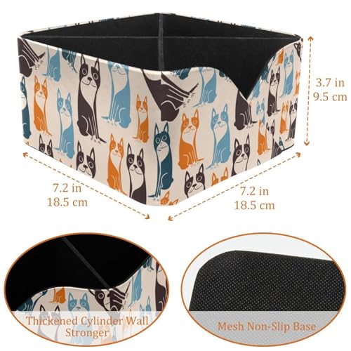 Organiseur de bureau Boston Terrier à 4 compartiments et porte-crayons