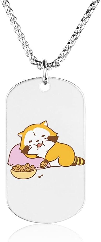 Amazon.co.jp: あらいぐまラスカル ネームプレートネックレス チタン鋼