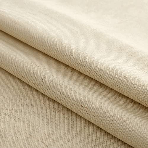 Th3Mys Valances For Windows With Beads Thick Kitchen Curtain Thermal Insulated Room Darkening Rod Pocket Bathroom Living Bedroom Cafe, 52In W X 18In L, Ivory #TOP3