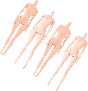 EXCEART 4Pcs Plastic Flexible Rotation 12 Moveable Joints Doll Toy Rotatable Nude Doll Body Toy Female Figure Naked Body Dolls for DIY Dolls