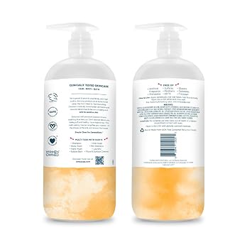 Kirk's Citrus Twist 3-in-1 Nourishing Cleanser, Shampoo Body Wash Bubble Bath, Coconut Oil and Aloe Vera, Vegan Non-GMO, 32 Fl Oz