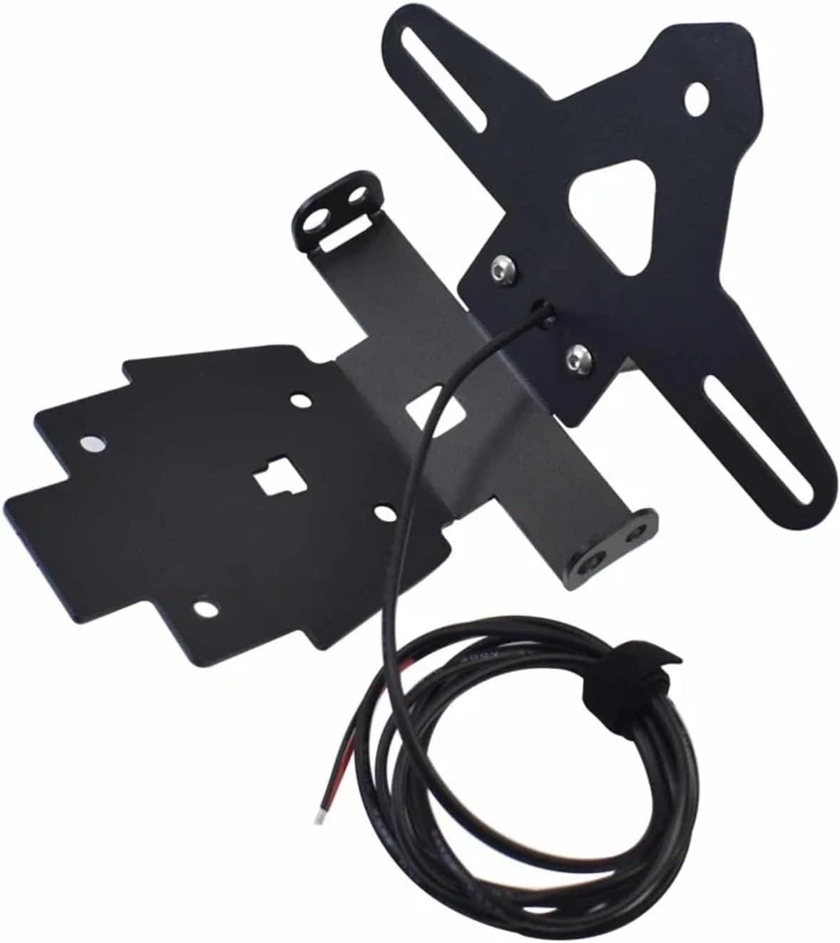 License Plate Holder Tail Tidy, Fender Eliminator Kits for Suzuki GSX-S 750 2017-2023, 950 2021-2023, 1000 1000F 2015-2023, Aluminum License Plate Mount with LED Lights (Black)