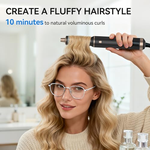 Image of Blow Dryer Brush 5 in 1: Ionic Hot Air Styler Hair Dryer Brush Blow Dryer Set for Curling Volumizing Straightening Styling