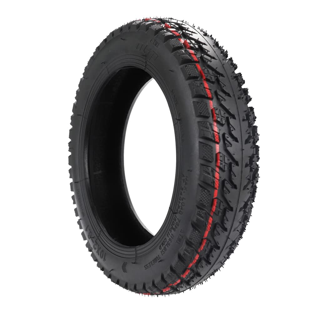 Decdeal ULIP Electric Scooter 10 Inch Off-Road Vacuum Tire 10x2-6.1 Tubeless Tire Pneumatic Tyre with Nozzle