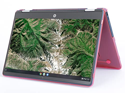 Funda para HP Chromebook X360 14b-CB0000 mCover carcasa rígida rosa de 14 pulgadas