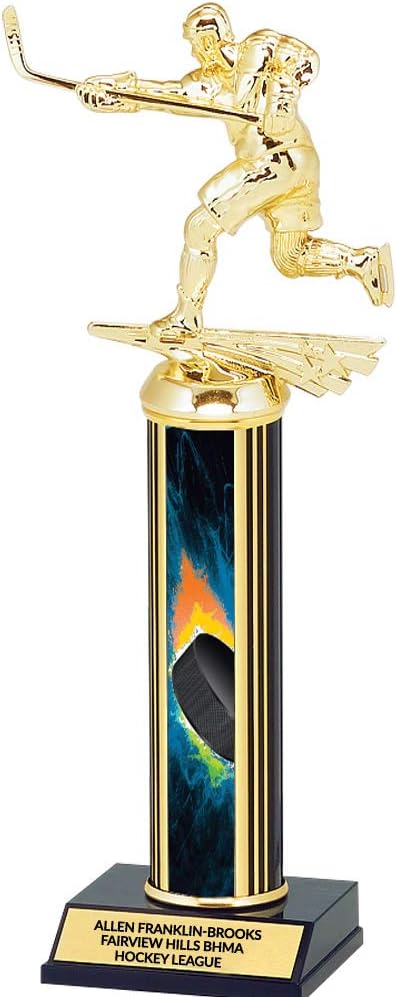 Boys Hockey Trophy with Gold Figure - Free Engraving - 10 inch