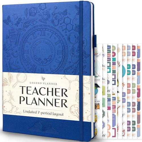 Legend Teacher Planner: Undated Lesson Plan Book (8.5x11.5) Mystic Blue