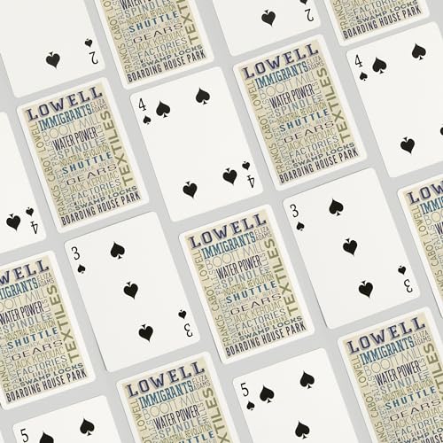 Baraja de cartas Póker Lowell Massachusetts 52 piezas miniatura 4