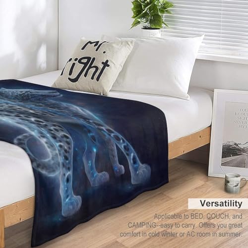 Manta de franela suave leopardo 140x180 cm para manta de sofá 7