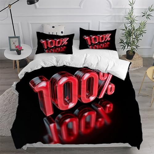 Housse de couette 200x200cm rouge en microfibre pour un lit double cocooning
