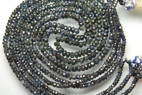 Saphir bleu sarcelle en rondelles facettées pour créer vos colliers de mariage élégants