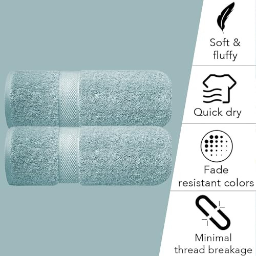 Image of Sulfar 100% Terry Ring Spun Cotton Face Towel - Quick-Dry, Highly Absorbent (480 GSM) (30 x 30 Cm) Nile Blue (Pack of 2)