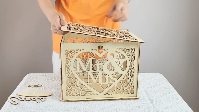 Brievenbus, bruiloft, cadeaukaarten, doos, vintage, groot, doe-het-zelf houten Brievenbus, bruiloft, cadeaukaarten, doos, vintage, groot, doe-het-zelf houten