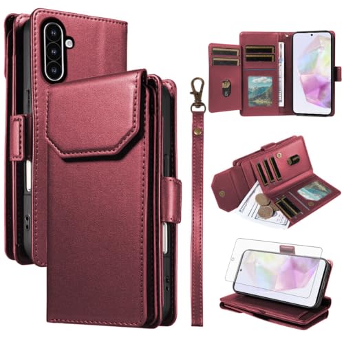 Coque Samsung Galaxy A36 5G portefeuille Asuwish pour éviter les chutes avec sa dragonne utile