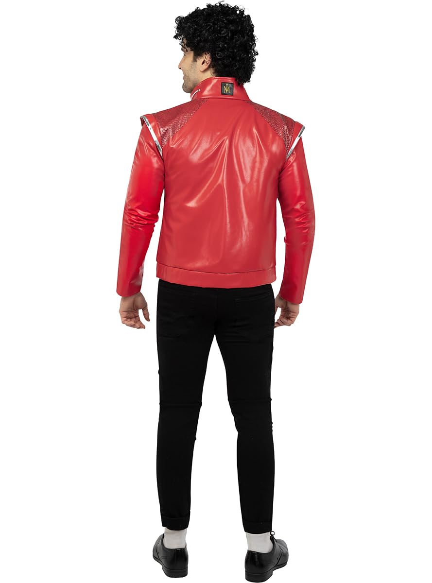 Funidelia | Veste de Michael Jackson Beat It pour homme Musique Pop, Groupes Musique, Chanteurs, Années 80 - Accesoires pour Adultes, accessoire pour déguisement - Rouge