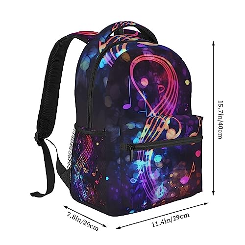 Sac à dos galaxie et note de musique noir taille unique pour protéger vos affaires de voyage - 2