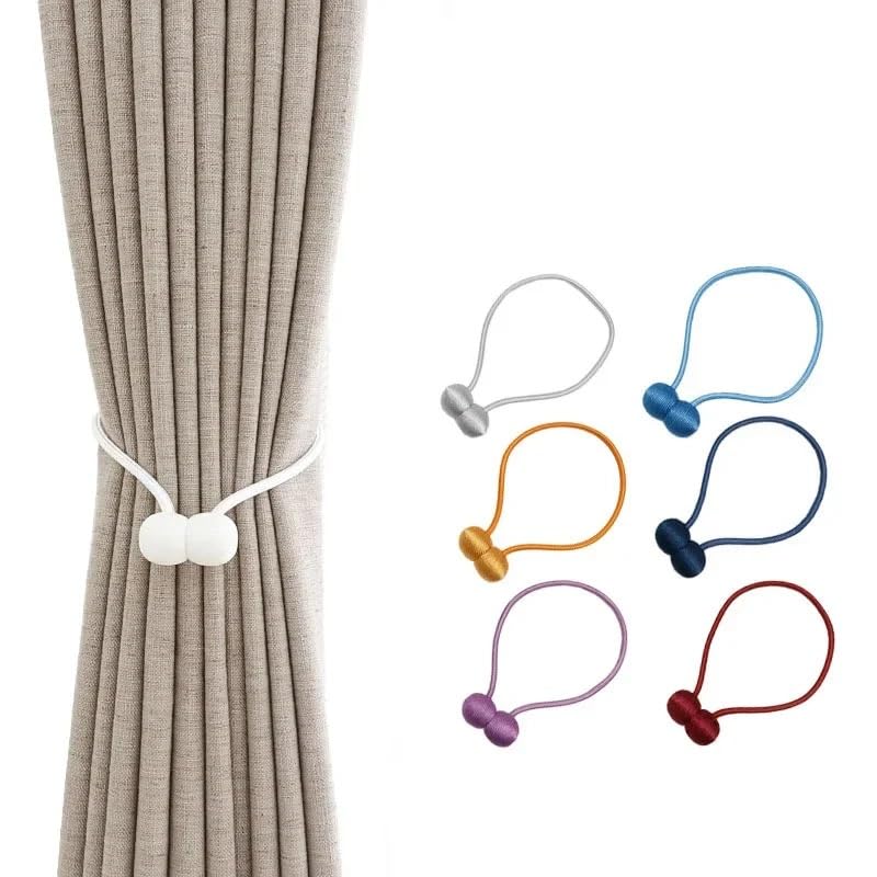 Hebilla sujetacortinas RTTYIKU blanca con diseño de gancho decorativo moderno