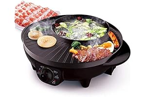LIVEN BBQ Electric Grill with Shabu Shabu Hot Pot