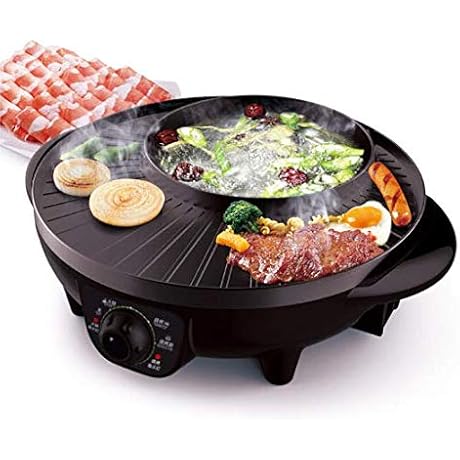 LIVEN BBQ Electric Grill with Shabu Shabu Hot Pot