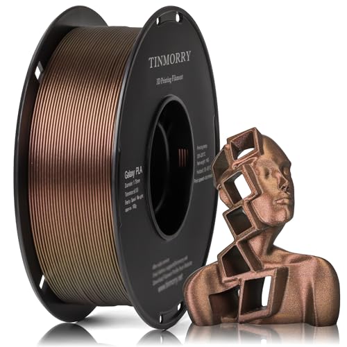 Image of TINMORRY PLA Filament 1.75mm 1kg, Galaxy PLA 3D Printer Filament, Compatible with Most FDM 3D Printers, 1 KG 1 Spool, Galaxy Brown