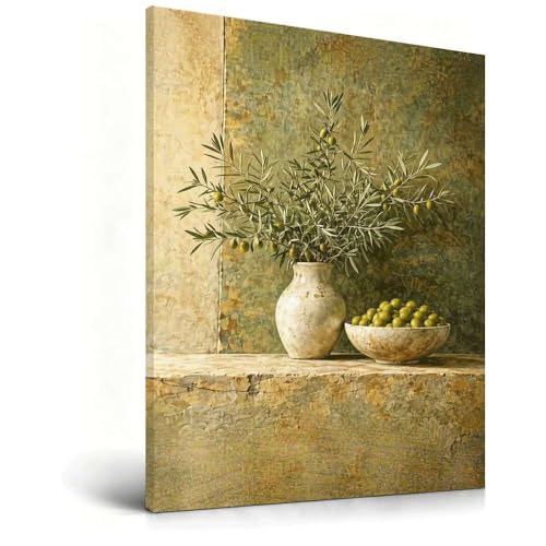Funny Bathroom Canvas Wall Art Rustic Mediterranean Vintage Style Still