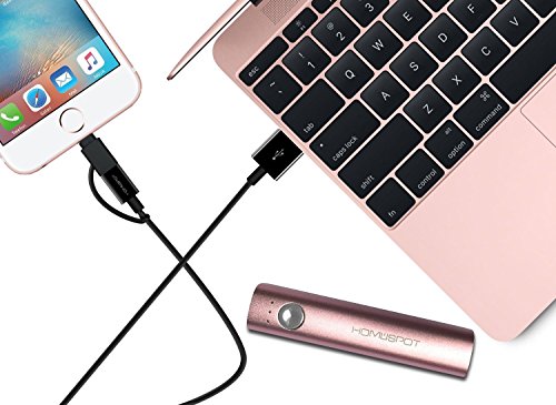 Homespot 2-In-1 8Pin & Micro Usb Cord, 3.3Ft (1M) (1 Pack - Black) #TOP3