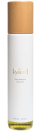 kyoord High-Phenolic Extra Virgin Olive Oil - Unfiltered, Cold-Pressed, Early Harvest - Peppery, Robust, Green Notes - Packed with Polyphenols, Oleocanthal, Antioxidants, 500ml