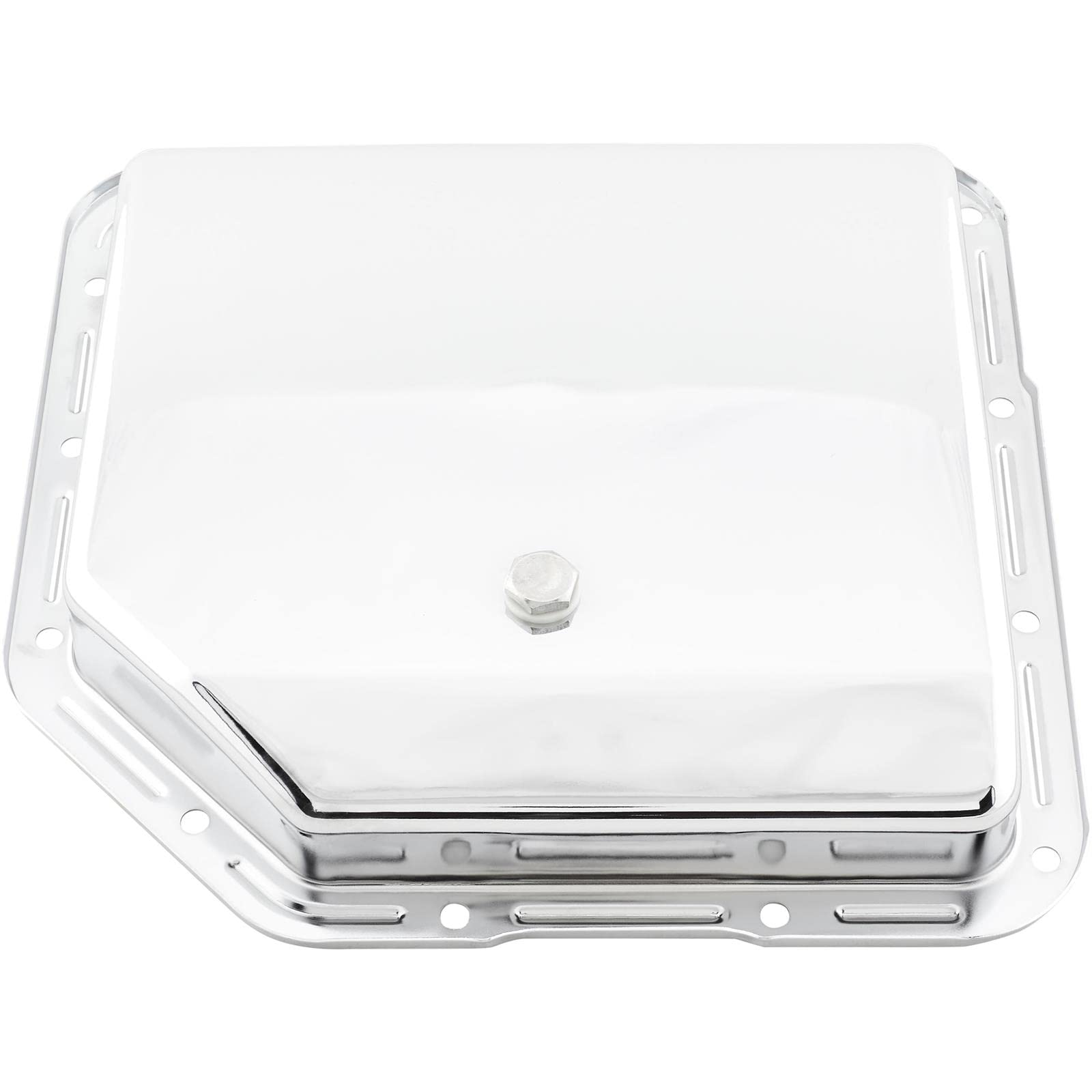 GM T 350 Steel Transmission Pan, Stock Capacity, Chrome