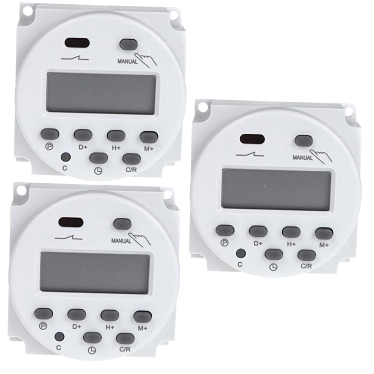DOITOOL 3stücke Mini Zeitschaltuhr Programmierbare Timer-steckdose Für Beleuchtung Und Geräte Programme Täglich Für Innenräume Mit Backup-batterie Für Speicher Bei Stromausfall