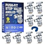 New Age America® 9pcs Angle Stop Valve AquaFlow 360™ | 8pc 1/2