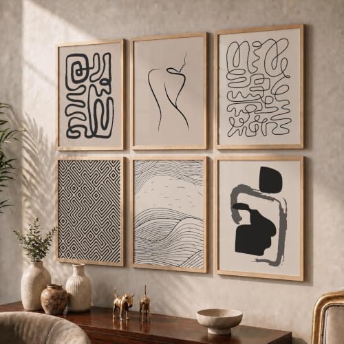 Image of kotart Boho Theme Digital Painting for Wall Decoration - Minimal Wall Art Prints for Living Room Bedroom Office Room Decor (10X13 INCH, I)