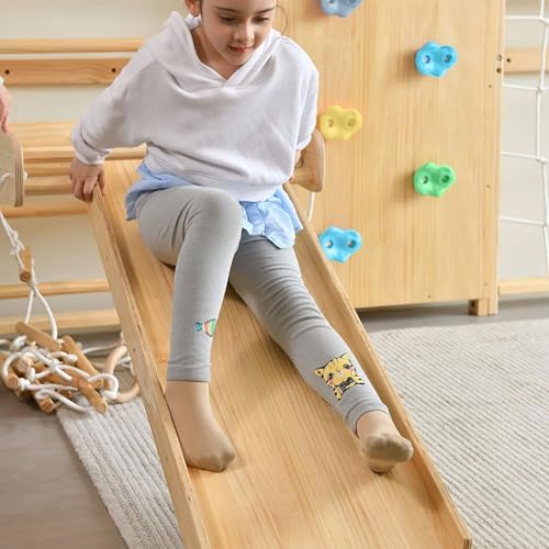 Image of Avenlur Walnut 9-in-1 Swedish Ladder Wall Gym Kids, Indoor Climbing Wall
