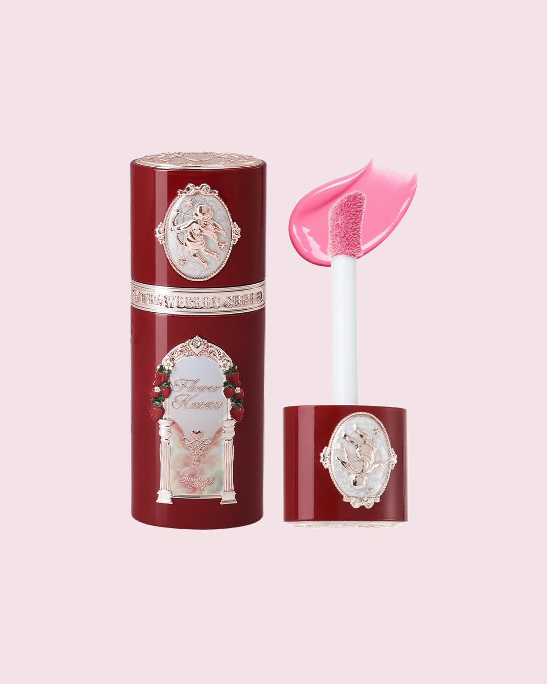 Flower Knows Strawberry Cupid All Day Glow Liquid Blush, Weightless and blendable for a natural, dewy flush all day (S03 Pink Gemstone, 7g)