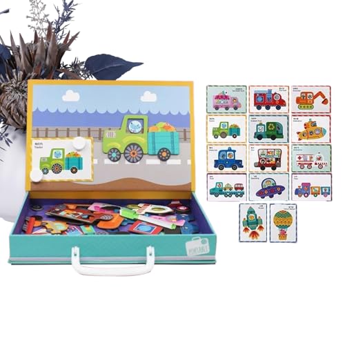 Puzzle magnétique éducatif pour tout-petits et blocs magnétiques de voyage