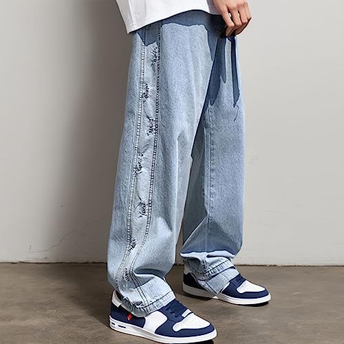 Y2K Baggy Jeans for Men Y2K Clothing Star Graphic Hip Hop Jeans Trousers Loose Goth Denim Casual Streetwear2