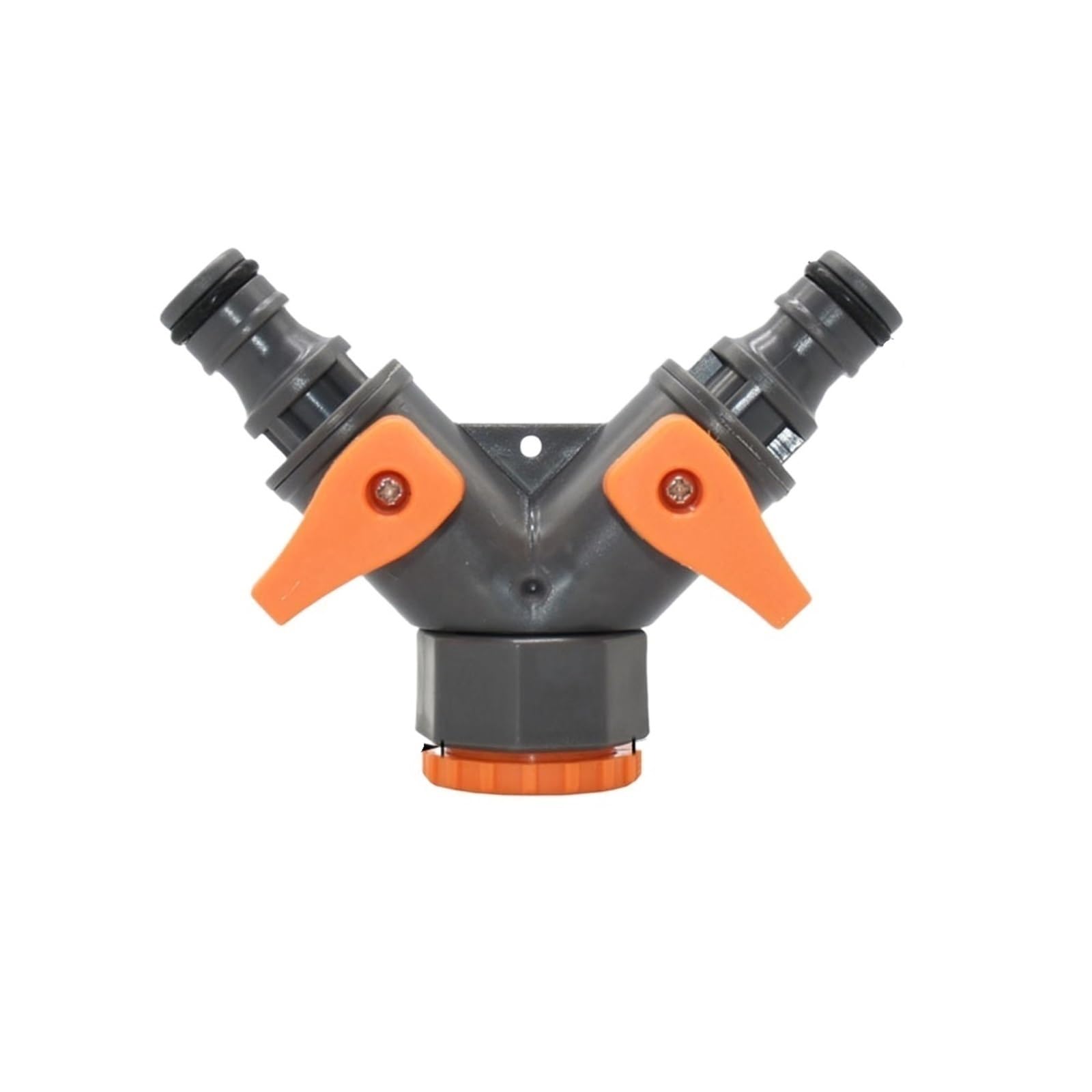 Evwgnpqrv Gray D Faucet Hose Splitter, 2 Pcs Green Gray 2-Way Tap Y Hose Water Splitter 1/2 3/4 Thread For Garden Outdoor(Gray D)