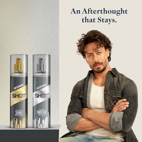Image of Layer'r Shot Combo Gold Iconic & Power Play Body Spray for Men, 2x135ml | Long-Lasting Premium Deodorant | Fresh Ozonic & Spicy Woody Scents | Everyday Wear | IFRA Certified