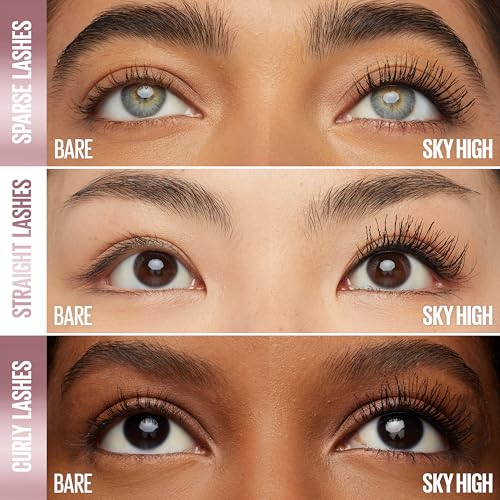 Maybelline Mascara, Lash Sensational Sky High Volumizing & Thickening, Eyelash Lengthening, Flake-Free Formula, Washable Mascara Infused with Bamboo Extract, Full Volume Mascara, Colour: Black - Image 5