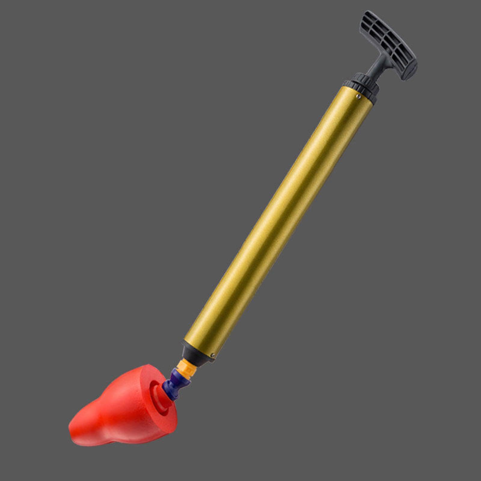 B Baosity Déboucheur de Toilettes, Nettoyeur de Canalisations Haute Pression, Déboucheur de Canalisations, Pompe Manuelle En Acier Inoxydable, Déboucheur pour S, Rouge