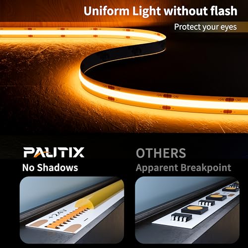 Tira LED COB 6.1 m 2000K luz cálida con control WiFi miniatura 3