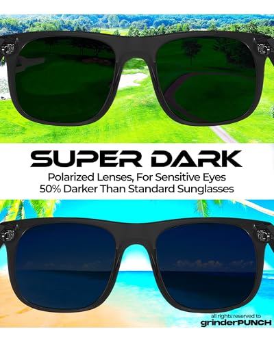 grinderPUNCH Mens Oversized Sunglasses XL Big Head Fit, Extra Wide Frame Sunglasses for Men, Big Heads, XXL Large Wide Shades4