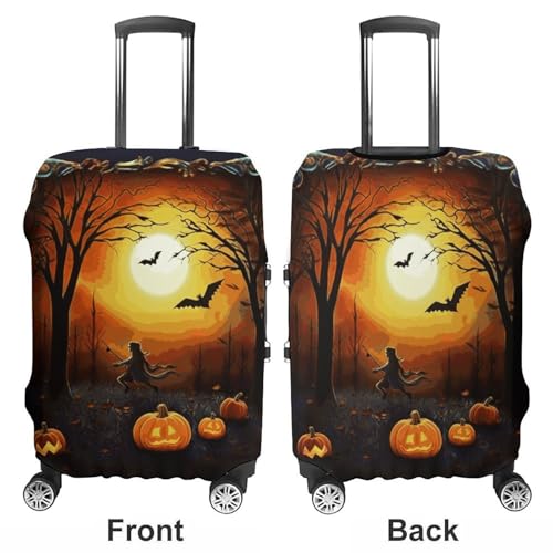 Halloween Party Printed Luggage Cover Protector, Fits 18-32 Inch Luggage3