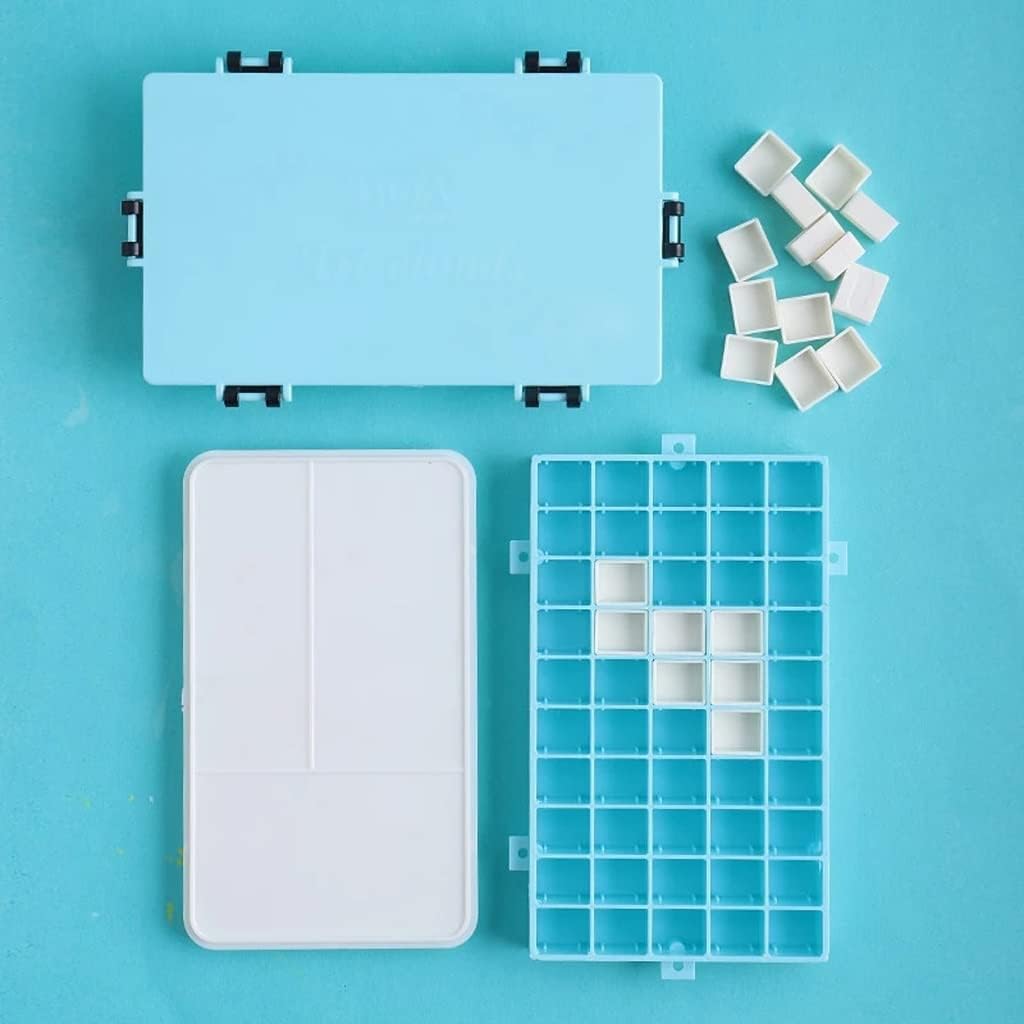 50 Grids Watercolor Moisturizing Painting Palette Leakproof Paint Storage Box Stationery Drawing Supplies