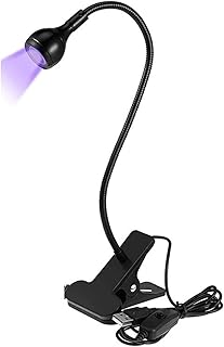 Lámpara de resina UV Luz LED UV de 395nm con abrazadera con cuello de cisne, luz negra UV USB de 3W for curado UV, póster de luz negra, pintura fluorescente for curado de uñas en Gel con curado precis