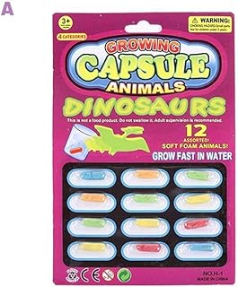 لعبة ديناصورات كبسولة من البلاستيك، مناسبة للجنسين من عمر 3 سنوات، تنمو في الماء مع خاصية التحول، تساعد في تنمية مهارات الاكتشاف العلمي والمراقبة
